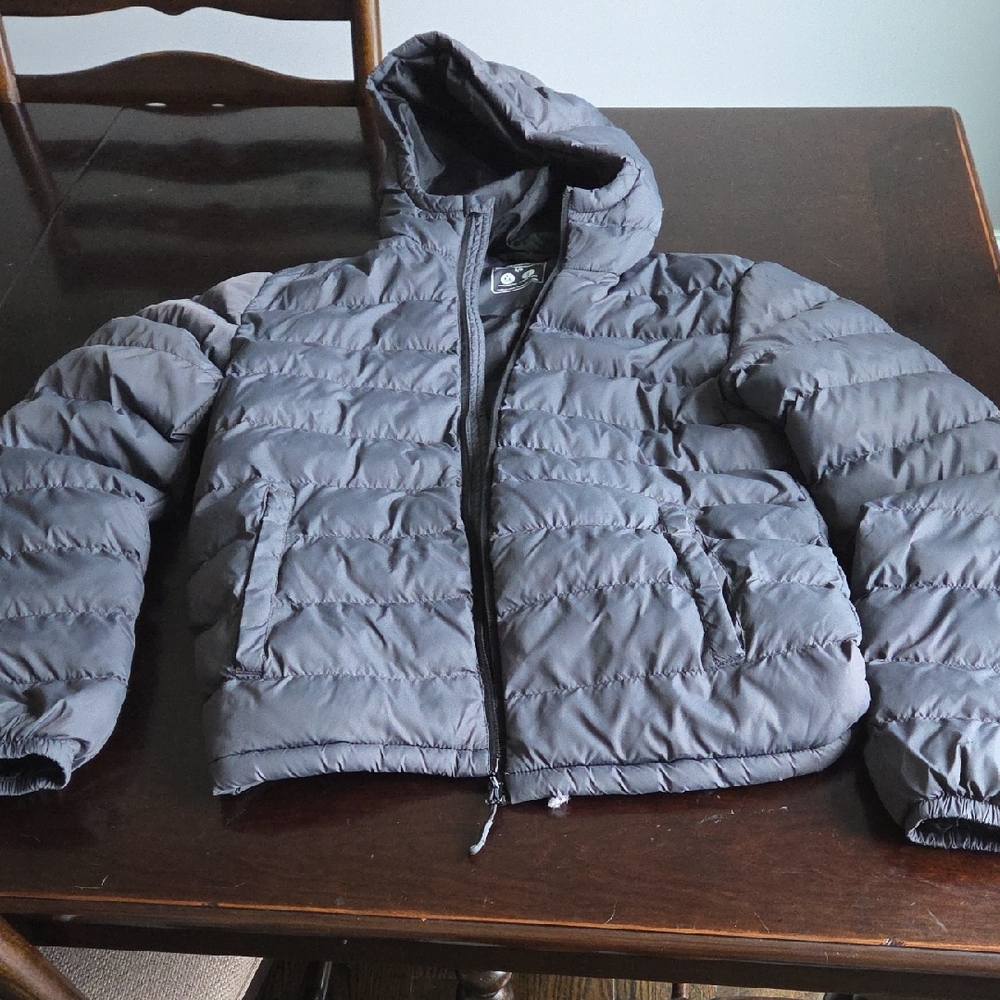 Men's Charcoal Puffer Jacket